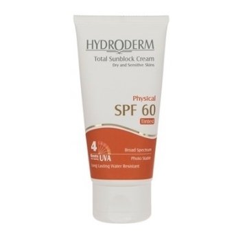 کرم ضد آفتاب رنگی  پوست خشک و حساس SPF 60 هیدرودرم (بژ روشن)
