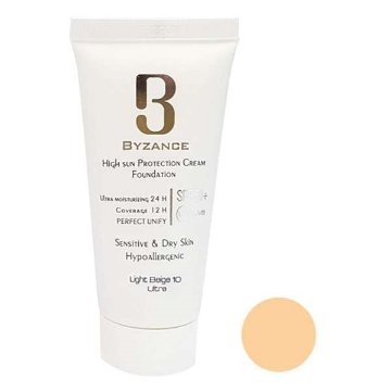 کرم ضدآفتاب بیزانس +SPF50 - بژ روشن شماره 10