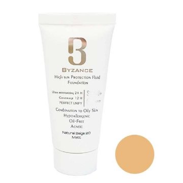 کرم ضد افتاب فاقدچربي بيزانس SPF50 - بژ طبيعي