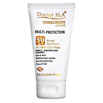 کرم ضد آفتاب مولتی پروتکشن SPF 50 فاقد چربی دکتر ژیلا