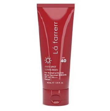 کرم ضد آفتاب و ضد لک بژ روشن SPF 40 لافارر مخصوص پوست های خشک و معمولی