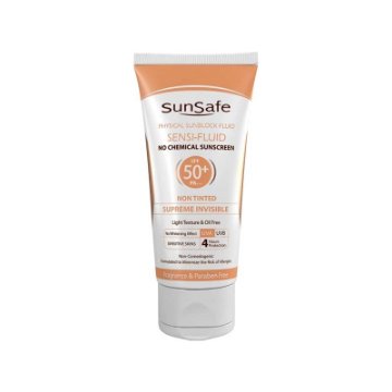 کرم فلوئید ضد آفتاب +SPF 50 سان سیف - بی رنگ