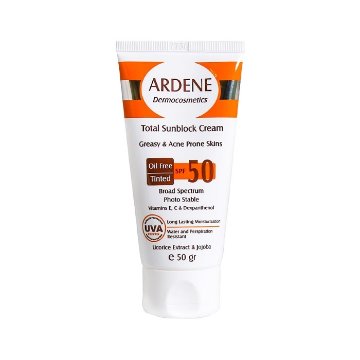 کرم ضد آفتاب رنگی SPF50 فاقد چربی آردن