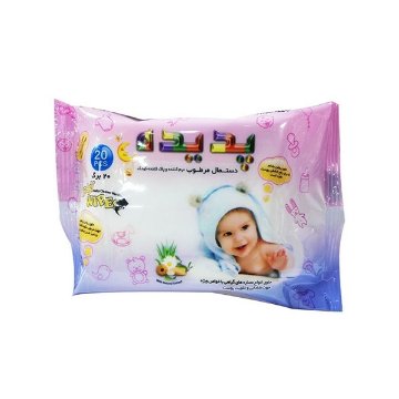 دستمال مرطوب پاکتی کودک پدیده - 20 عددی