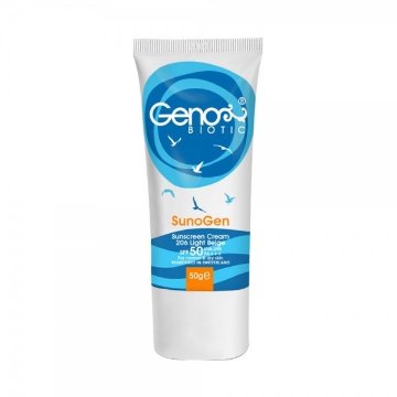 کرم ضد آفتاب SPF50 پوست خشک و معمولی ژنوبایوتیک - بژ روشن