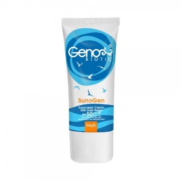 کرم ضد آفتاب SPF50 پوست خشک و معمولی ژنوبایوتیک - بژ تیره