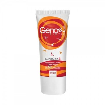 کرم ضد آفتاب SPF50 پوست چرب ژنوبایوتیک - بژ تیره