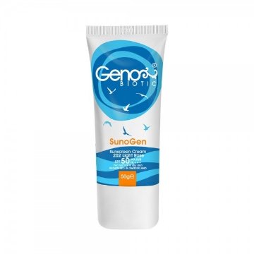 کرم ضد آفتاب SPF50 پوست خشک و معمولی ژنوبایوتیک - رز روشن