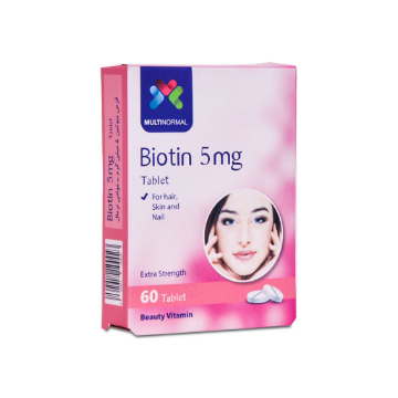 قرص بیوتین 5 میلی گرم مولتی نرمال - 60 عددی