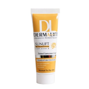کرم ضد آفتاب SPF 50 پوست خشک درمالیفت - بژ روشن