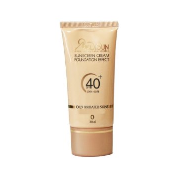 تصویر  کرم ضد آفتاب SPF 40 مدیسان با پوشش کرم پودر مناسب پوست های چرب و حساس - رنگ کارامل
