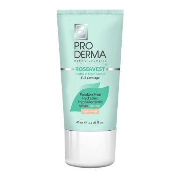 کرم مرطوب کننده و ضد آفتاب رنگی SPF40 پرودرما - بژ روشن