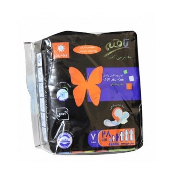 تصویر  نوار بهداشتی نازک کتانی مشبک مسافرتی ویژه روز تافته - 7 عددی