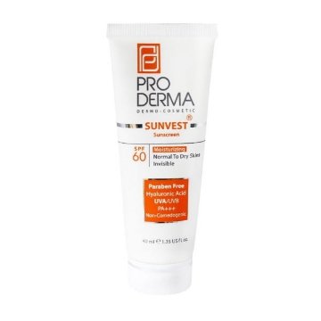 کرم ضد آفتاب و مرطوب کننده SPF60 پرودرما - بدون رنگ