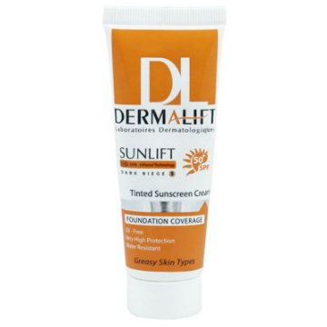 کرم ضد آفتاب SPF50 فاقد چربی درمالیفت - بژ تیره 