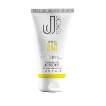 کرم ضد آفتاب spf 50 پوست خشک و نرمال دلانو - بژ طبیعی