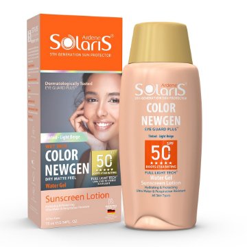 لوسیون ضدآفتاب آبرسان فاقد چربی SPF50 کالر نیوژن آردن سولاریس - بژ روشن