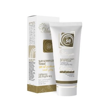 کرم ضد آفتاب روشن کننده SPF50 مارگریت انواع پوست - بژ روشن