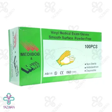 دستکش وینیل مدی باب سایز متوسط - 100 عددی