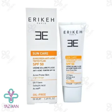 فلوئید ضد آفتاب و ضد جوش فاقد چربی SPF50 بژ روشن اریکه - 50 میلی لیتر