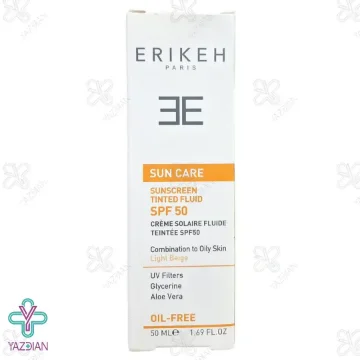 فلوئید ضد آفتاب فاقد چربی SPF50 اریکه - بژ روشن
