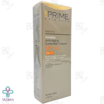 کرم ضد آفتاب جوان کننده SPF 50 فاقد چربی بی رنگ پریم - 40 میلی لیتر