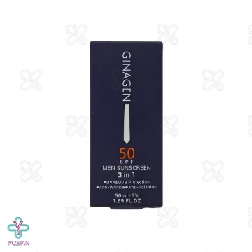 کرم ضد آفتاب SPF50 آقایان ژیناژن (3 در 1) - بی رنگ