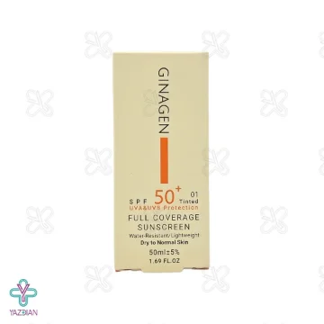 کرم ضد آفتاب SPF50 پوست خشک ژیناژن - رنگی 01	