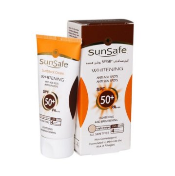 نمایش جزئیات برای کرم ضد آفتاب روشن کننده SPF 50 سان سیف - بژ روشن تصویر کرم ضد آفتاب روشن کننده SPF 50 سان سیف - بژ روشن